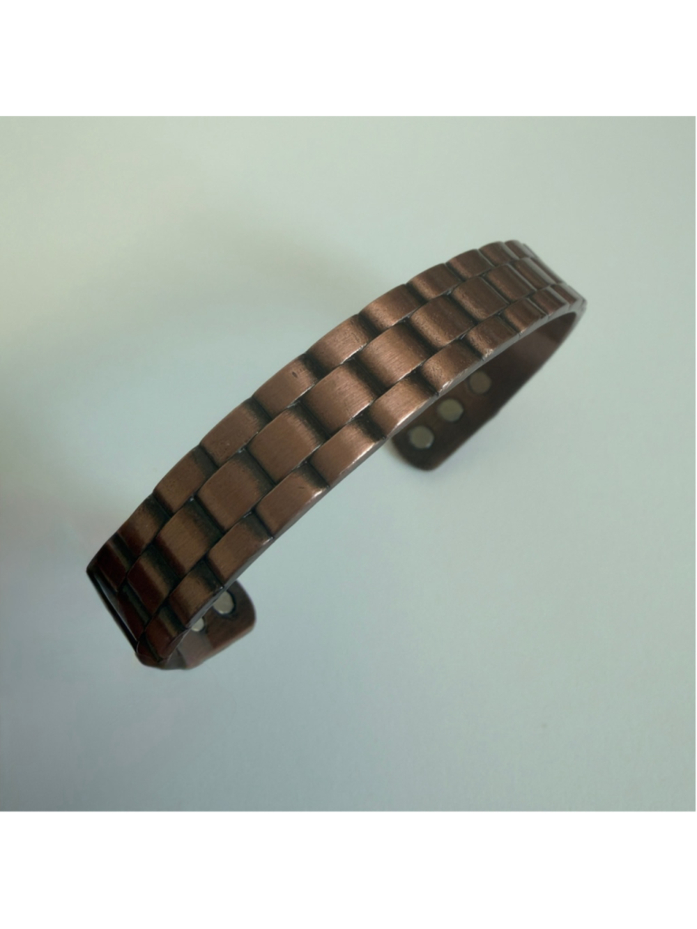 Fashion Magnetic Copper Bracelet One Size Bronze Silver - Picture 6 of 7